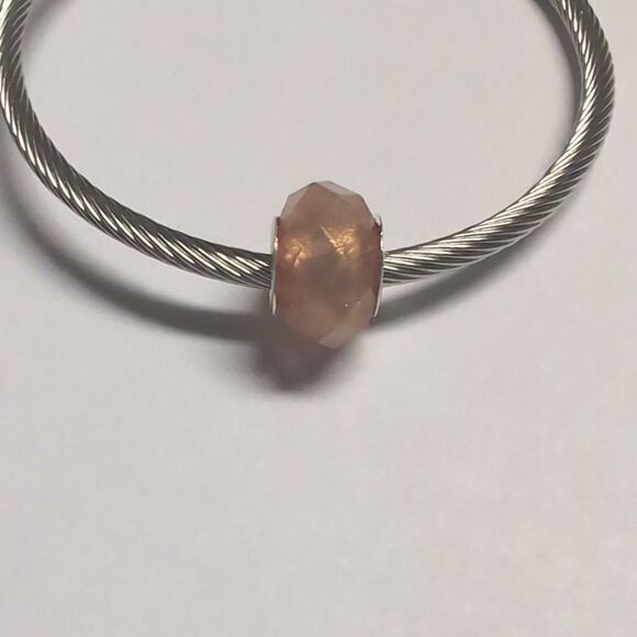 Amber Glittery Charm for Pandora Style Bracelet‎ - Picture 1 of 4